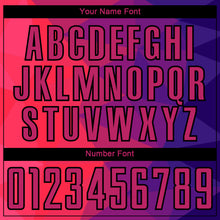 Load image into Gallery viewer, Custom Purple Red-Black Geometric Shapes Sublimation Soccer Uniform Jersey