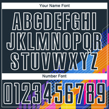 Load image into Gallery viewer, Custom Navy White Geometric Shapes Sublimation Soccer Uniform Jersey