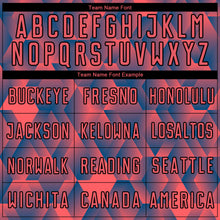 Load image into Gallery viewer, Custom Fire Red Black Geometric Shapes Sublimation Soccer Uniform Jersey