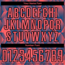 Load image into Gallery viewer, Custom Fire Red Black Geometric Shapes Sublimation Soccer Uniform Jersey