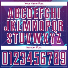 Load image into Gallery viewer, Custom Royal Purple-White Stars And Lines Sublimation Soccer Uniform Jersey