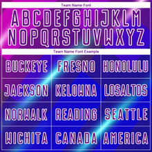 Load image into Gallery viewer, Custom Royal Purple-White Lines Sublimation Soccer Uniform Jersey