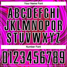 Load image into Gallery viewer, Custom Hot Pink Black-White Waves Sublimation Soccer Uniform Jersey