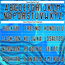 Load image into Gallery viewer, Custom Sky Blue Black-White Waves Sublimation Soccer Uniform Jersey