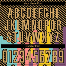 Load image into Gallery viewer, Custom Old Gold Black Lines Sublimation Soccer Uniform Jersey