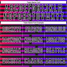 Load image into Gallery viewer, Custom Black Purple-Pink Lines Sublimation Soccer Uniform Jersey