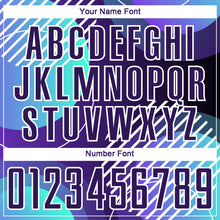 Load image into Gallery viewer, Custom Dark Purple White Geometric Shapes Sublimation Soccer Uniform Jersey