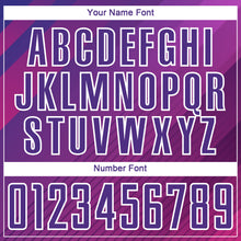 Load image into Gallery viewer, Custom Purple White Lines Sublimation Soccer Uniform Jersey