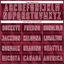 Load image into Gallery viewer, Custom Crimson White Geometric Shapes Sublimation Soccer Uniform Jersey