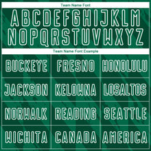 Load image into Gallery viewer, Custom Kelly Green White Geometric Shapes Sublimation Soccer Uniform Jersey