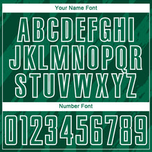 Load image into Gallery viewer, Custom Kelly Green White Geometric Shapes Sublimation Soccer Uniform Jersey