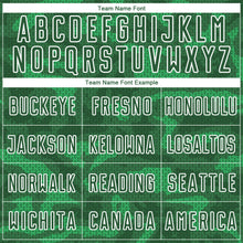 Load image into Gallery viewer, Custom Kelly Green White Geometric Shapes Sublimation Soccer Uniform Jersey