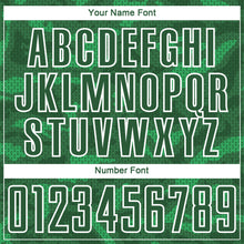 Load image into Gallery viewer, Custom Kelly Green White Geometric Shapes Sublimation Soccer Uniform Jersey