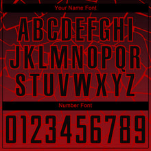 Load image into Gallery viewer, Custom Red Black Lines Sublimation Soccer Uniform Jersey