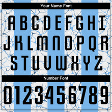 Load image into Gallery viewer, Custom Light Blue Black-White Sublimation Soccer Uniform Jersey