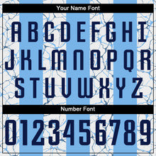 Load image into Gallery viewer, Custom Light Blue Navy-White Sublimation Soccer Uniform Jersey