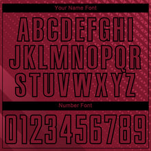 Load image into Gallery viewer, Custom Crimson Black Geometric Shapes Sublimation Soccer Uniform Jersey