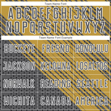 Load image into Gallery viewer, Custom Old Gold Steel Gray White Diagonal Lines Sublimation Soccer Uniform Jersey