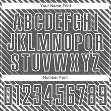 Load image into Gallery viewer, Custom Steel Gray White Diagonal Lines Sublimation Soccer Uniform Jersey