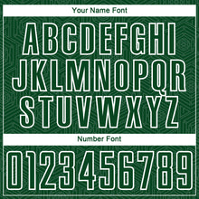 Load image into Gallery viewer, Custom Green White Geometric Shapes Sublimation Soccer Uniform Jersey