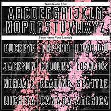 Load image into Gallery viewer, Custom Black Light Pink-Medium Pink Dripping Splatter Art Sublimation Soccer Uniform Jersey