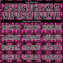 Load image into Gallery viewer, Custom Pink Black-White Geometric Shapes Sublimation Soccer Uniform Jersey