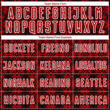 Load image into Gallery viewer, Custom Red Black-White Geometric Shapes Sublimation Soccer Uniform Jersey