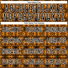 Load image into Gallery viewer, Custom Orange Black-White Geometric Shapes Sublimation Soccer Uniform Jersey
