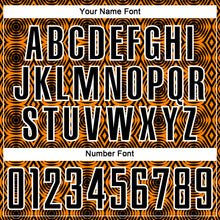 Load image into Gallery viewer, Custom Orange Black-White Geometric Shapes Sublimation Soccer Uniform Jersey