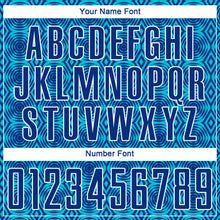 Load image into Gallery viewer, Custom Royal Lakes Blue-White Geometric Shapes Sublimation Soccer Uniform Jersey