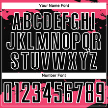 Load image into Gallery viewer, Custom Black Neon Pink-White Abstract Fragment Art Sublimation Soccer Uniform Jersey