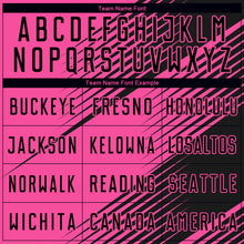 Load image into Gallery viewer, Custom Black Pink Line Sublimation Soccer Uniform Jersey