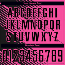 Load image into Gallery viewer, Custom Black Pink Line Sublimation Soccer Uniform Jersey