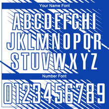 Load image into Gallery viewer, Custom White Thunder Blue Line Sublimation Soccer Uniform Jersey