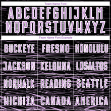 Load image into Gallery viewer, Custom Black Light Purple-White Line Sublimation Soccer Uniform Jersey