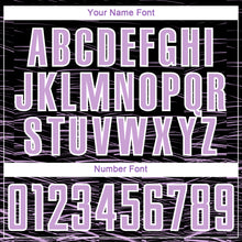 Load image into Gallery viewer, Custom Black Light Purple-White Line Sublimation Soccer Uniform Jersey