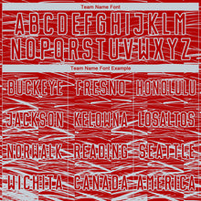 Load image into Gallery viewer, Custom Red Silver-White Line Sublimation Soccer Uniform Jersey