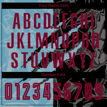 Load image into Gallery viewer, Custom Graffiti Pattern Maroon Black-Shadow Blue Scratch Sublimation Soccer Uniform Jersey