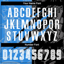 Load image into Gallery viewer, Custom Graffiti Pattern Black-Powder Blue Scratch Sublimation Soccer Uniform Jersey