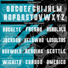 Load image into Gallery viewer, Custom Graffiti Pattern Black-Teal Scratch Sublimation Soccer Uniform Jersey