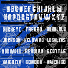 Load image into Gallery viewer, Custom Graffiti Pattern Black-Thunder Blue Scratch Sublimation Soccer Uniform Jersey