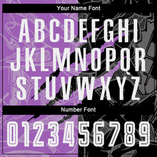 Load image into Gallery viewer, Custom Graffiti Pattern Black-Medium Purple Scratch Sublimation Soccer Uniform Jersey