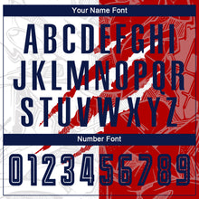 Load image into Gallery viewer, Custom Graffiti Pattern Navy-Red USA Scratch Sublimation Soccer Uniform Jersey