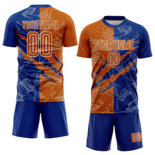 Load image into Gallery viewer, Custom Graffiti Pattern Texas Orange-Royal Scratch Sublimation Soccer Uniform Jersey