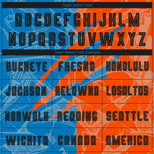 Load image into Gallery viewer, Custom Graffiti Pattern Black Blue-Orange Scratch Sublimation Soccer Uniform Jersey