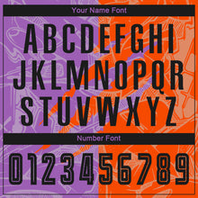 Load image into Gallery viewer, Custom Graffiti Pattern Black Medium Purple-Orange Scratch Sublimation Soccer Uniform Jersey