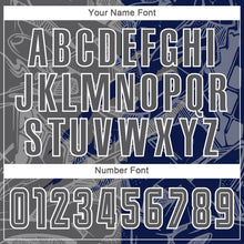 Load image into Gallery viewer, Custom Graffiti Pattern Steel Gray-Navy Scratch Sublimation Soccer Uniform Jersey