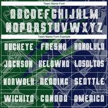 Load image into Gallery viewer, Custom Graffiti Pattern Green-Navy Scratch Sublimation Soccer Uniform Jersey