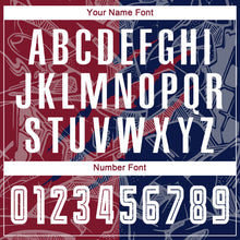 Load image into Gallery viewer, Custom Graffiti Pattern Crimson-Navy Scratch Sublimation Soccer Uniform Jersey