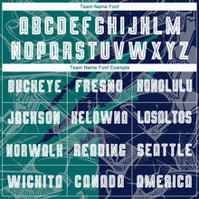 Load image into Gallery viewer, Custom Graffiti Pattern Teal-Navy Scratch Sublimation Soccer Uniform Jersey